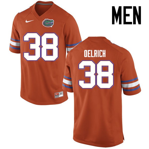 Florida Gators Men #38 Nick Oelrich College Football Jersey Orange